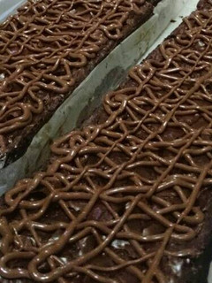 Foto resep Brownies Shiny Crust topping Nutella