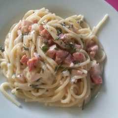 Una foto de Pasta en salsa cremosa