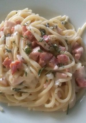 Una foto de Pasta en salsa cremosa