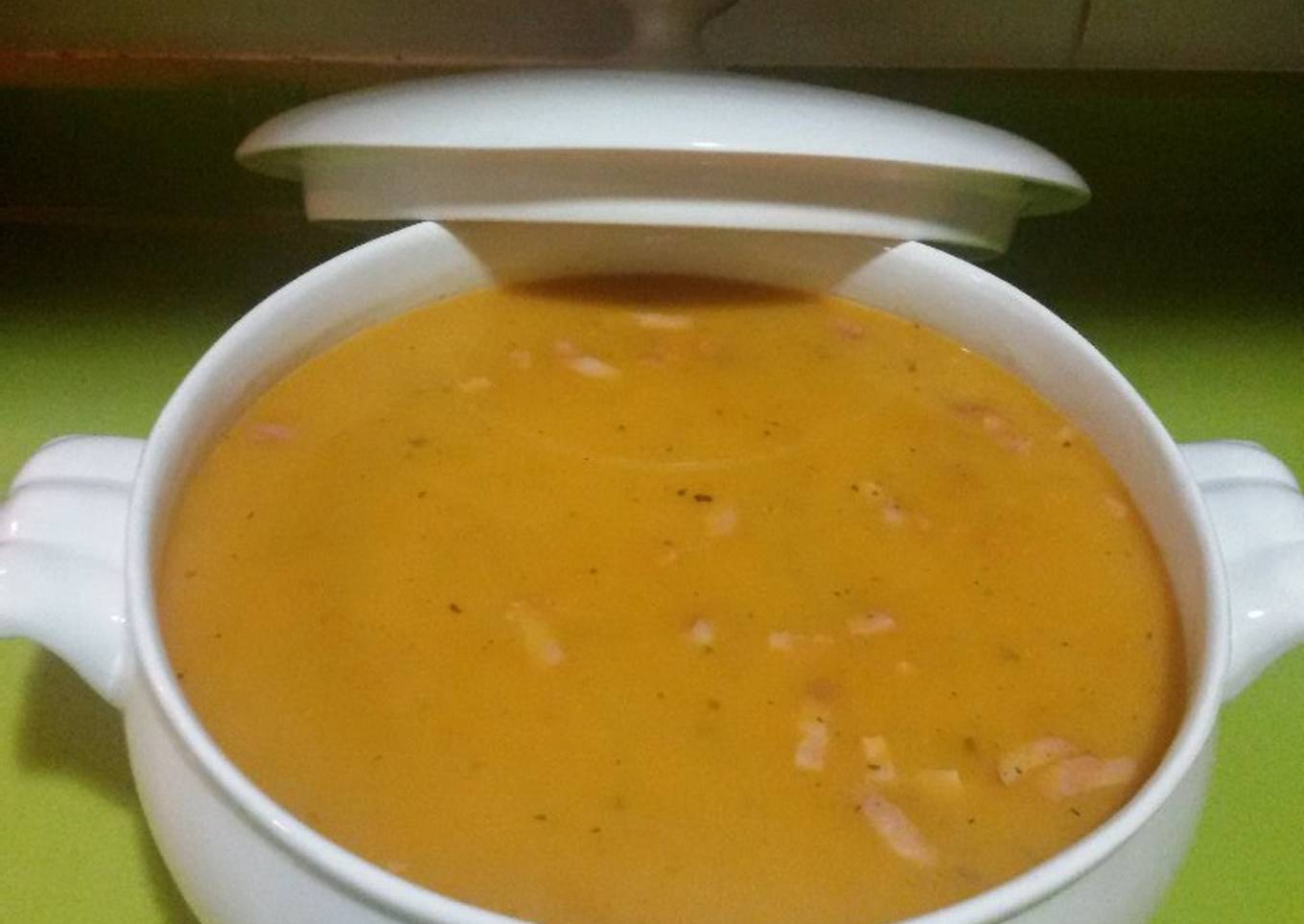 Sopa de fideuá y garbanzos con Thermomix