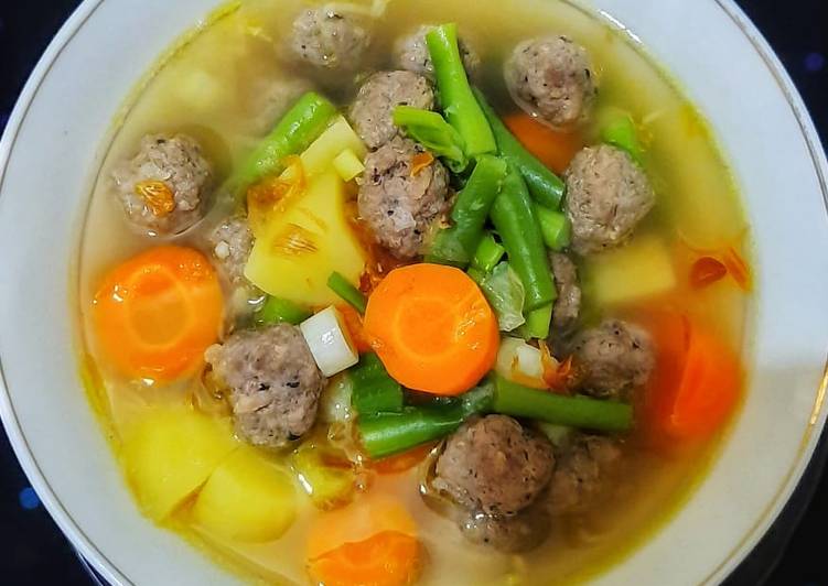 Resep Bumbu Dapur Sop Bola Daging Cincang