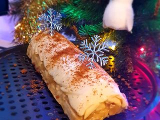 Bûche de Noël pomme spéculoos