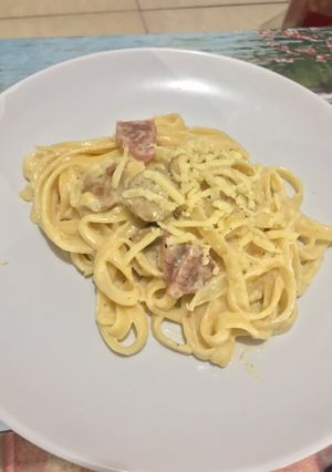 Foto resep Fettucini Carbonara