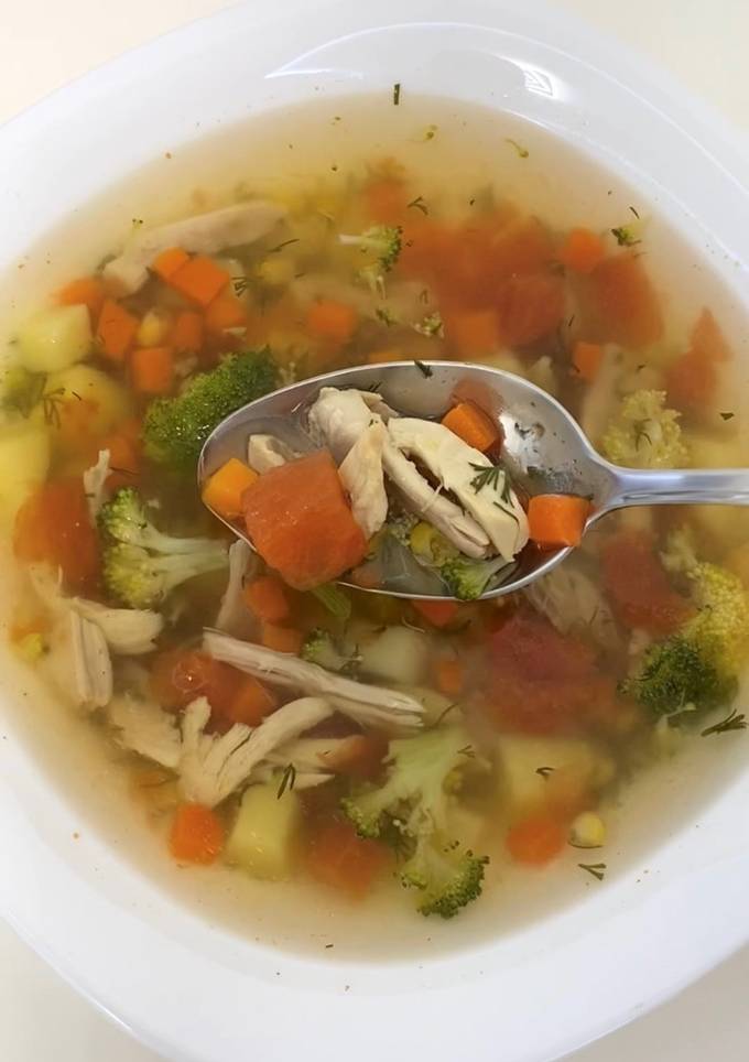Овочевий суп з куркою