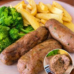 A picture of Homemade Skinless Beef Sausage.