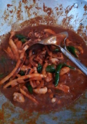 Foto resep Cumi bumbu merah sambal ijo saus tiram