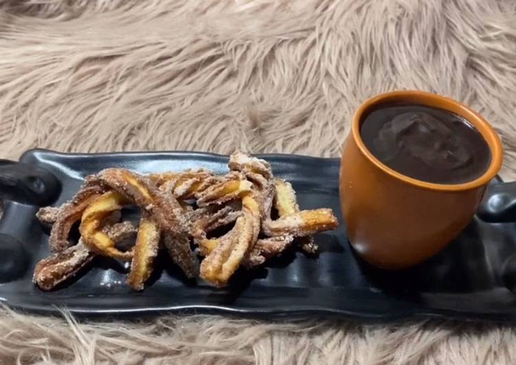 How to Prepare Super Quick Homemade Churros with hot chocolate