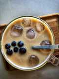 Boba Pearl Coffee Milk With Palm Sugar Syrup
