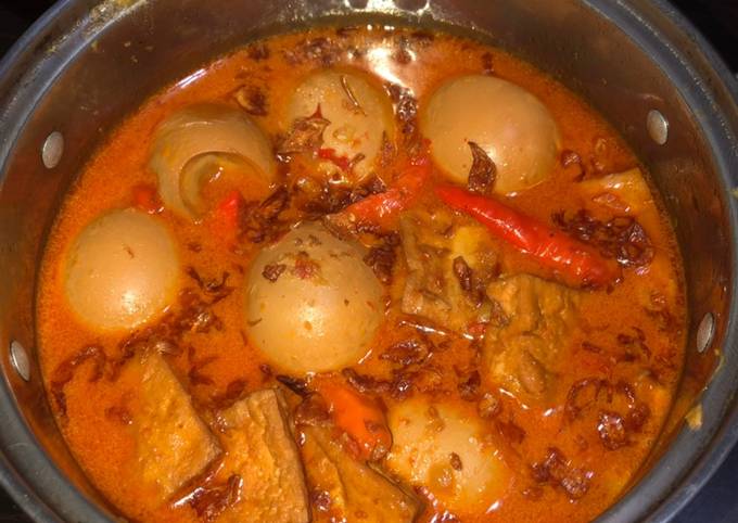 Semur gandul telur dan tahu