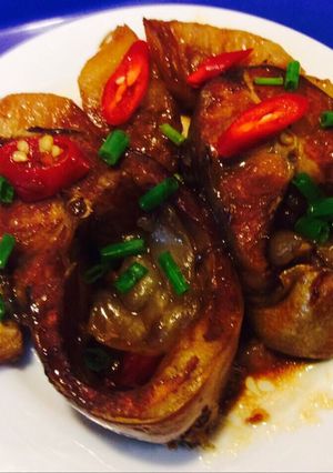 Hình của món Cá hú kho thơm.