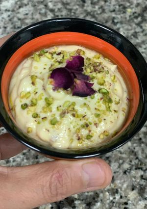 A picture of Shrikhand Made With Hung Curd.