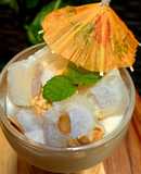 Sữa chua, vải elsa hoa đậu biếc