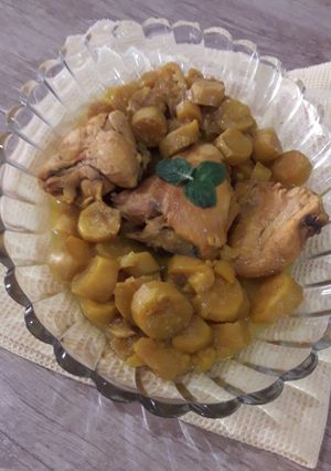 عکسی از دستور خوراک مرغ و کدو chicken and zucchini 🥘
