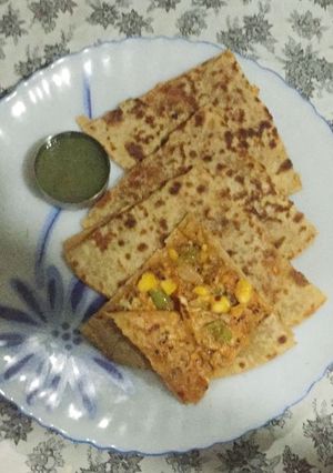 A picture of Pizza paratha.