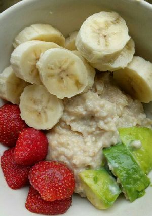Foto resep Oatmeal campur pisang