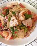 🧑🏽‍🍳👩🏻‍🍳Mama TomYum Salad •Yum Mama • Instant Ramen Noodle Salad Recipe |ThaiChef Food🌶🥬