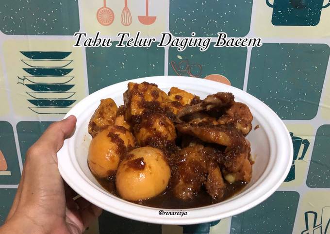 Resep: Tahu Telur Daging Bacem Irit Anti Gagal