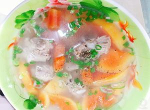 Hình của món Canh đu đủ hầm.