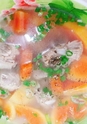 Hình của món Canh đu đủ hầm.