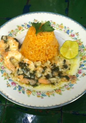 Una foto de Camarones al limón