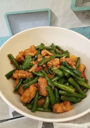 Foto resep Tumis tempe kacang panjang