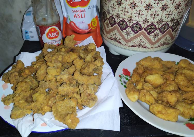 Resep Kulit &amp; Dada Ayam Crispy, Lezat