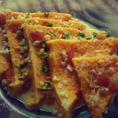 A picture of Mango Shahi Tukda (fusion Indian dessert) 💛.