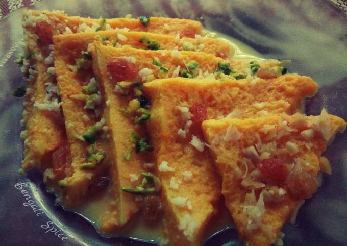 Mango Shahi Tukda (fusion Indian dessert) 💛