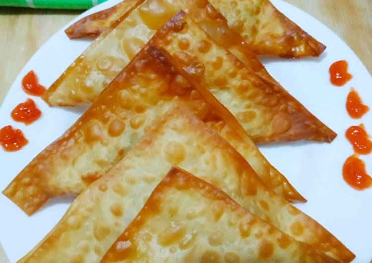 Cara Gampang Membuat Samosa Kulit Pangsit, Sempurna