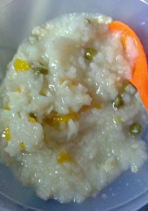 Foto resep MPASI 8+ Bubur Kacang Panjang Wortel Tahu