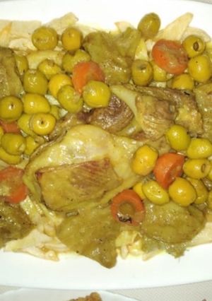 صورة لوصفة زيتون باللحم