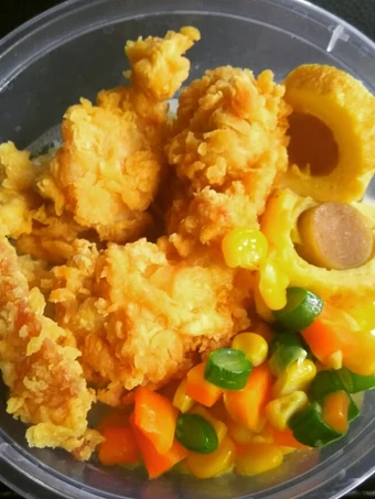 Cara Gampang Menyiapkan Resep Ricebowl (crispy karage, eggroll sausage, mixvegetable, rice) yang Lezat Sekali Anti Ribet, Menggugah Selera