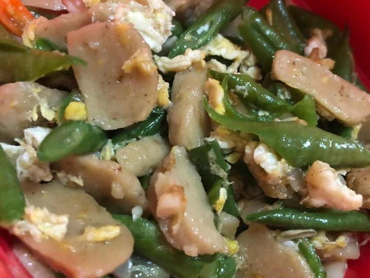 Cara Mudah Membuat Resep Oseng Kacang Panjang mix Telor dan Pentol ala Mamipenk😘 yang Lezat Anti Ribet, Menggugah Selera
