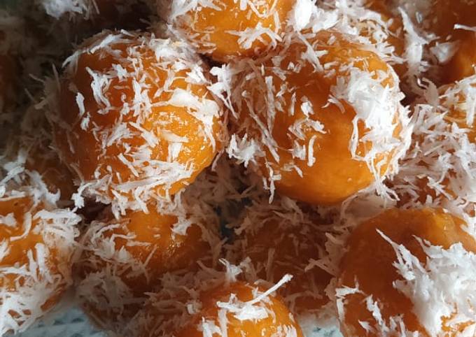 Resep: Resep Simple Klepon ubi kuning kenyal Bunda Pasti Bisa