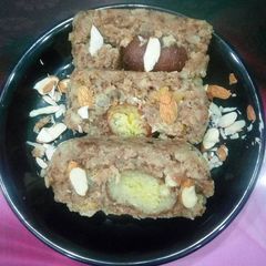 A picture of Bread halwa with surprise.