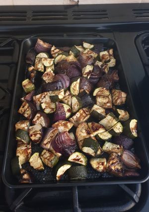 A picture of Balsamic Glazed Vegetables.