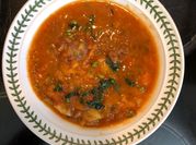 A picture of ratatouille soup