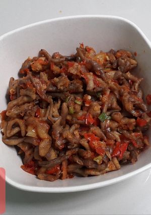 Foto resep Usus ayam pedas