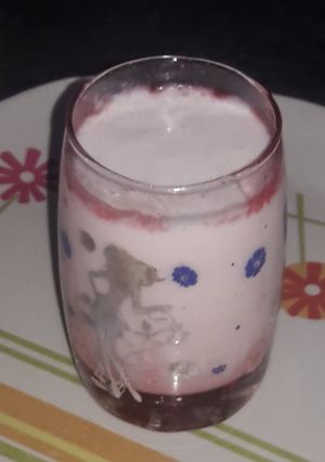 A picture of Roohafza milk.
