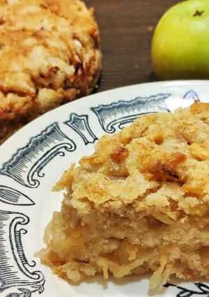 Фото Насыпной пирог с яблоками и грушами.