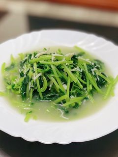 ⋆⸜ ⚘ ⸝⋆魩仔魚炒莧菜 的食譜成品照片