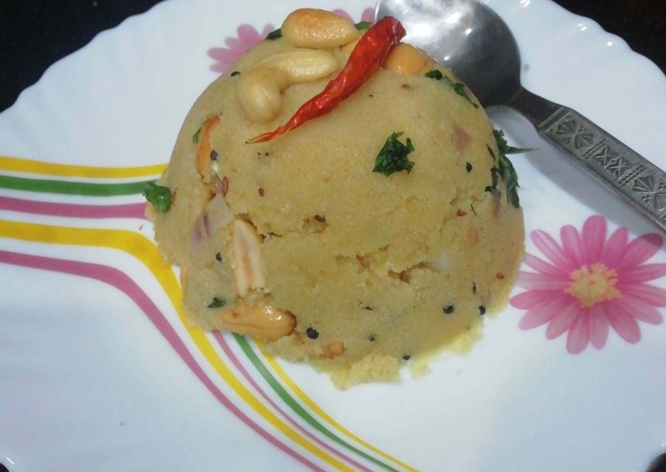 Semolina Upma with maggi magic masala