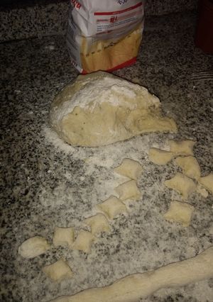 Una foto de Ñoquis de papa y harina
