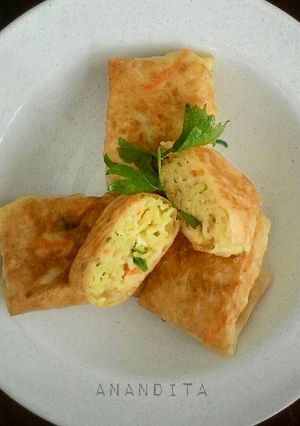 Foto resep martabak mie bungkus kulit lumpia