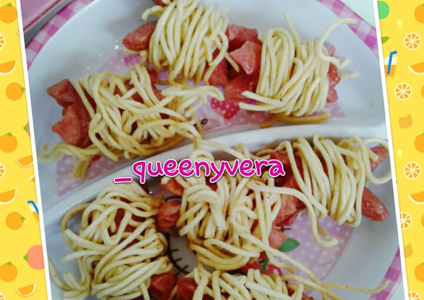 Sosis Gulung Mie (kreasi bekal anak)