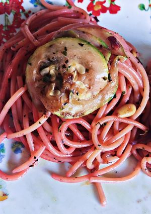 Foto principal de Pasta a la remolacha🍝🥒