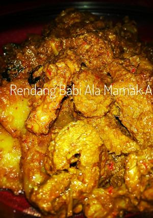 Foto resep Rendang daging Babi 🐖