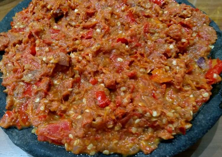 Cara bikin sambel trasi