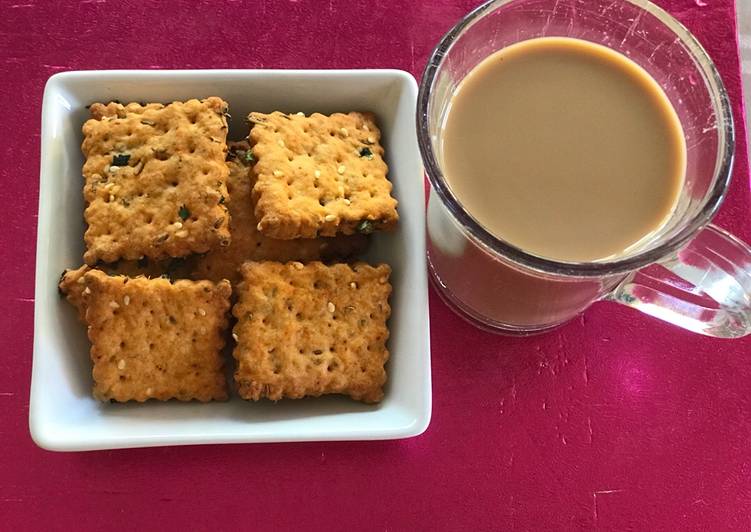 Simple Way to Prepare Super Quick Homemade Savoury coriander biscuits