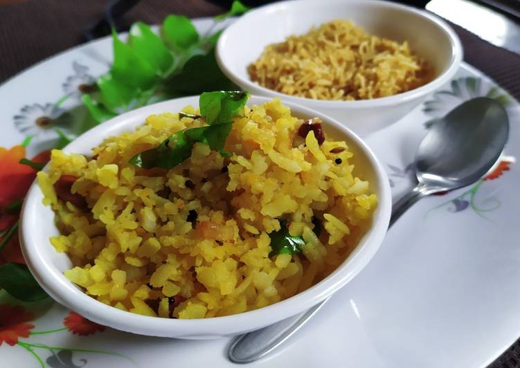 Flattened rice poha